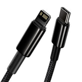 Baseus Tungsten Gold Fast Charging USB-C to ip Data Cable Black
